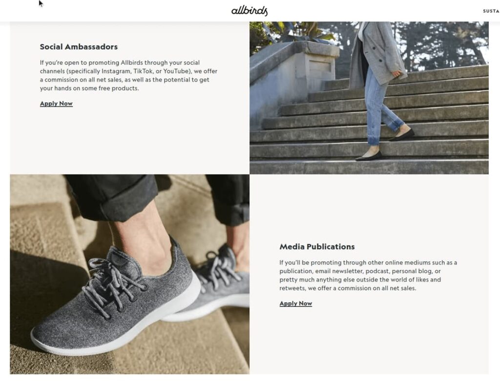 Allbirds Affiliate Landing Page