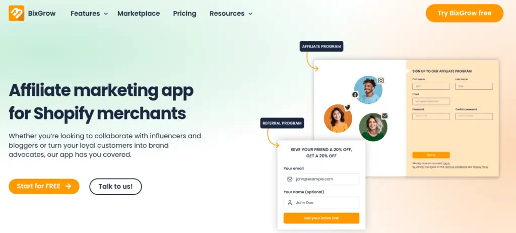 Bixgrow Shopify Affiliate App