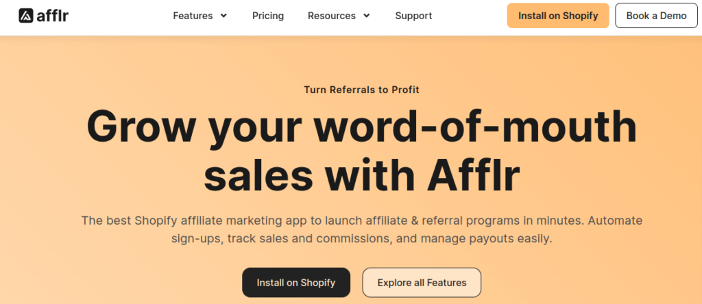 Afflr Shopify Affiliate App