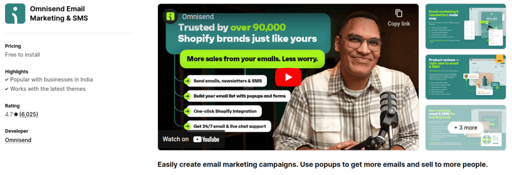 Omnisend Shopify App