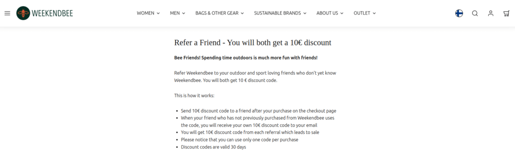 Weekendbee Referral Program