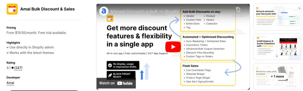 Amai Bulk Discount & sales app