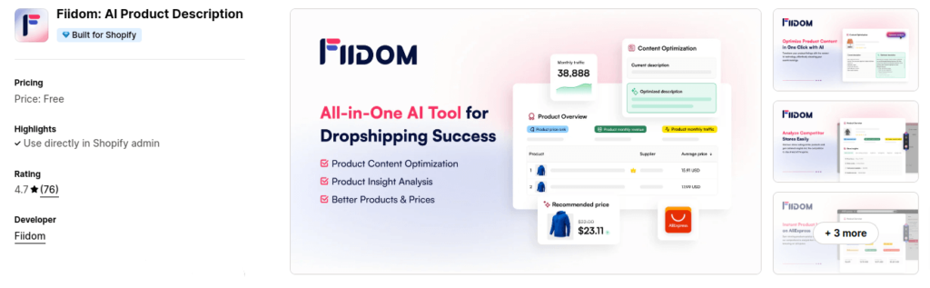 Fiidom Product Descriptor