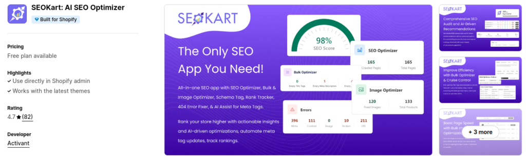 SEOKart Shopify App