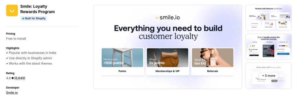 Smile Shopify App