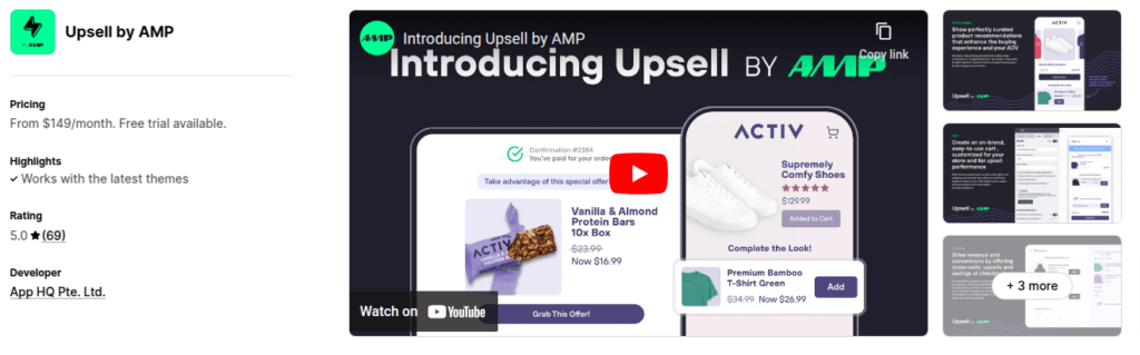 Upsell AMP Shopify App
