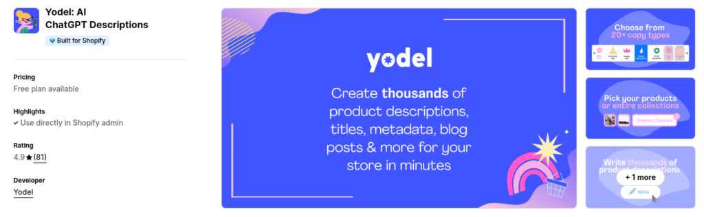 Yodel AI Descriptions