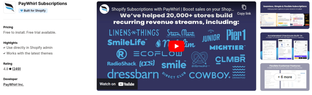 PayWhirl Shopify App