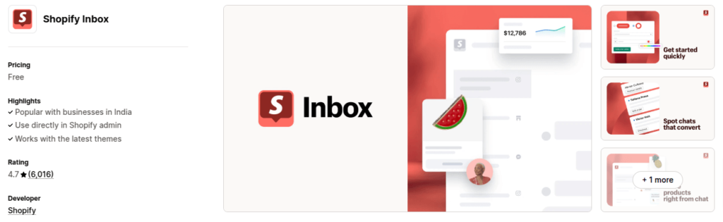 Shopify Inbox App