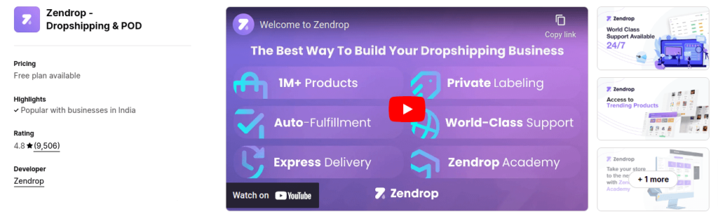 Zendrop Dropshipping App