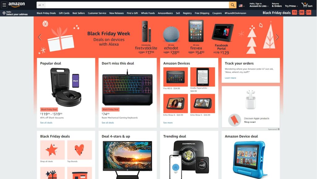 Amazon-Black Friday Landing Page