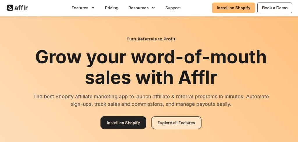 Afflr: Shopify app for brand advocacy