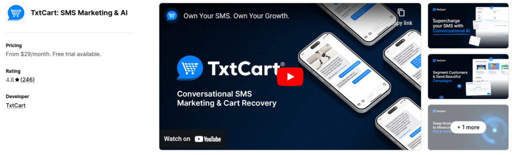 TxtCart Shopify App