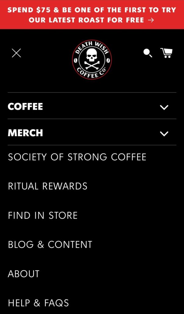 A mobile-friendly version of Death Wish Coffee Blog