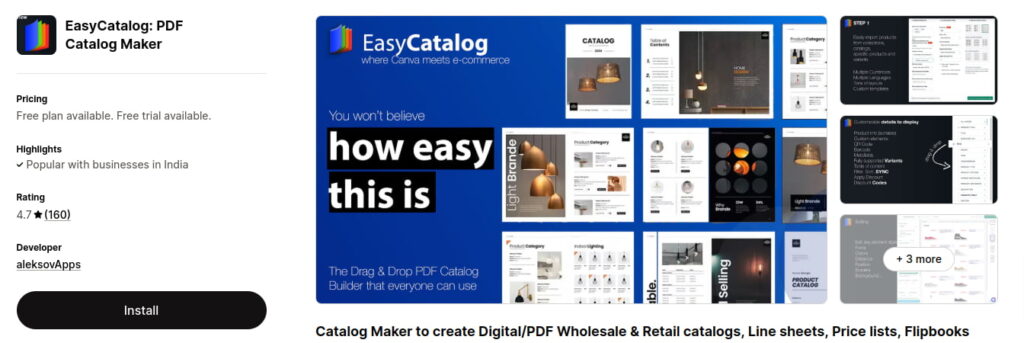 EasyCatalog Shopify App