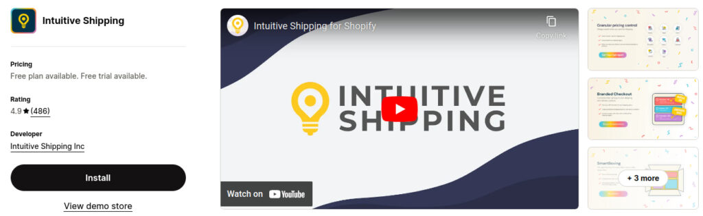 Intuitive Shipping Checkout App