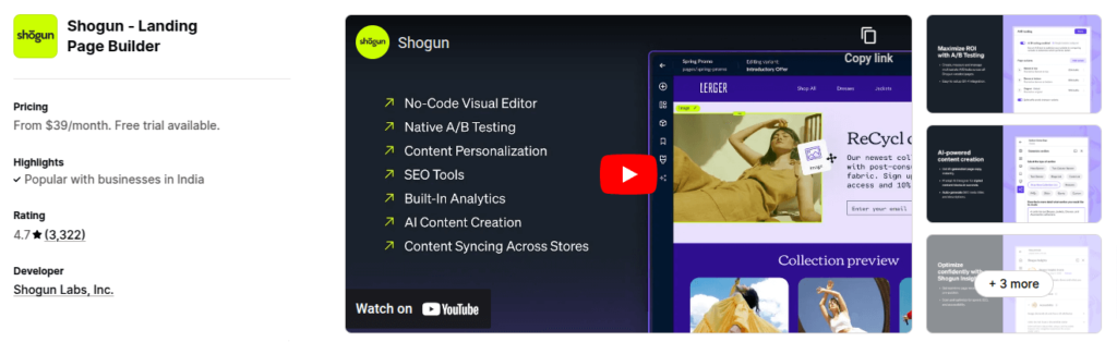 Shogun Shopify App
