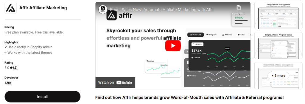 Afflr Affiliate Marketing App