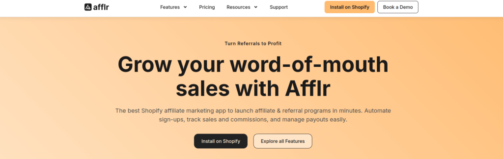 Afflr - Shopify Affiliate marketing app
