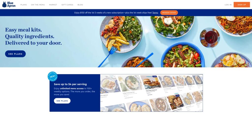 Blue Apron - Meal kit delivery service