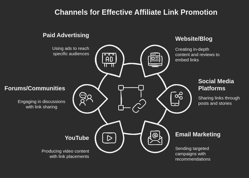 Channels to promote affiliate links
