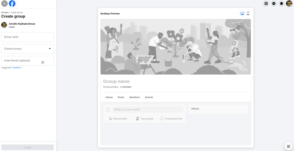 Creating a Facebook Group
