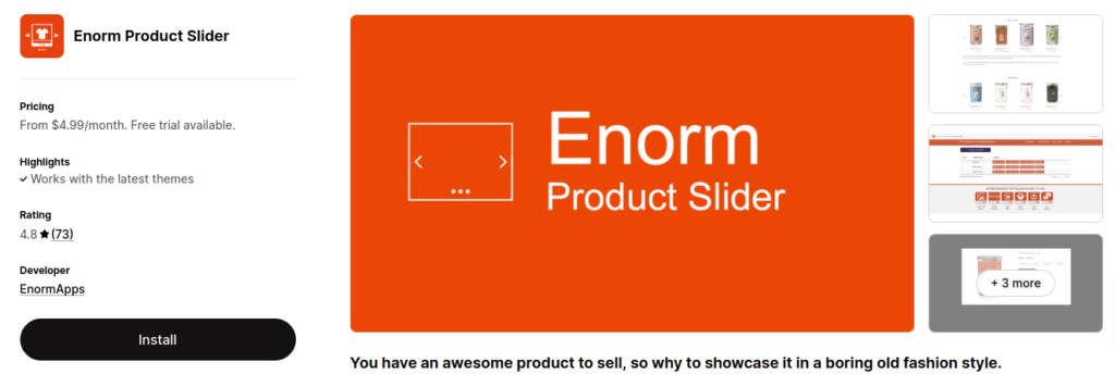 Enorm Slider Shopify App