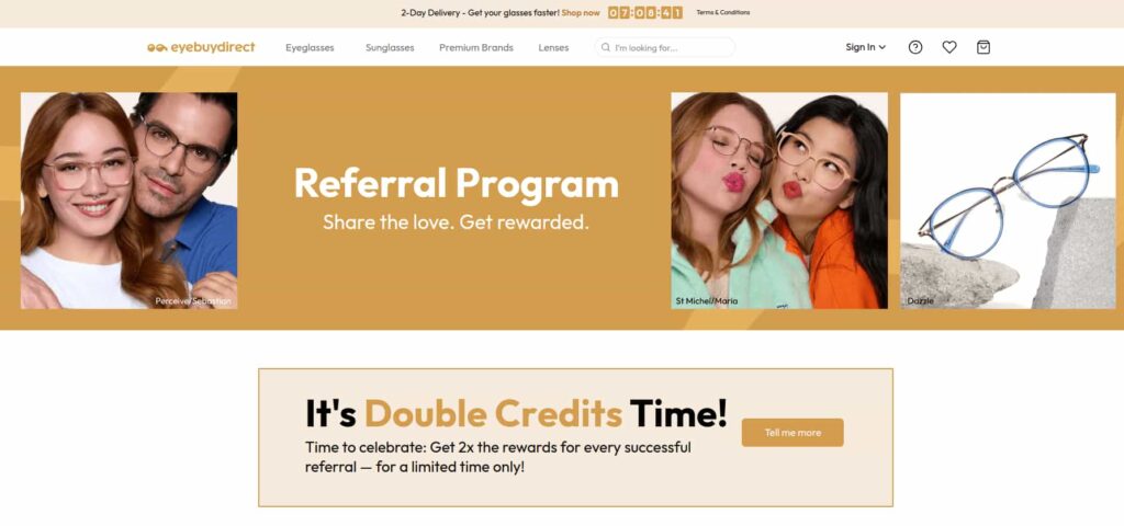 Eyebuydirect Referral Landing Page