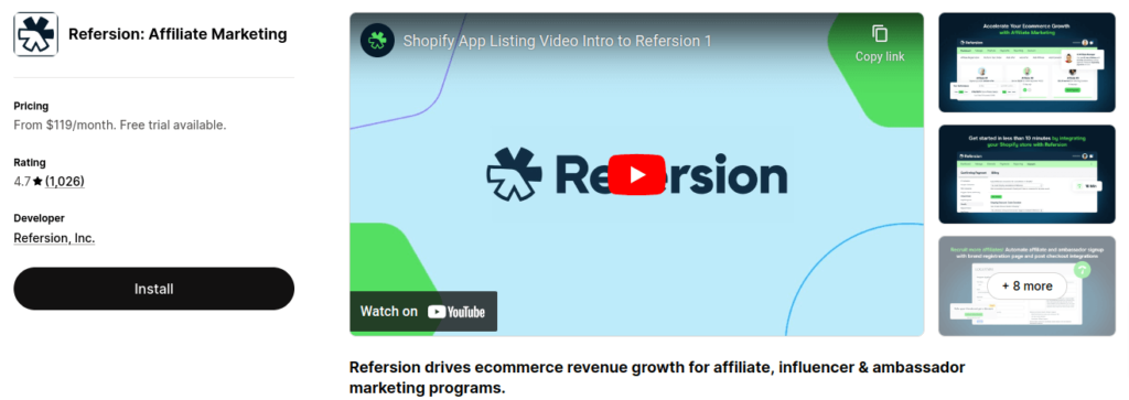 Refersion Affiliate App