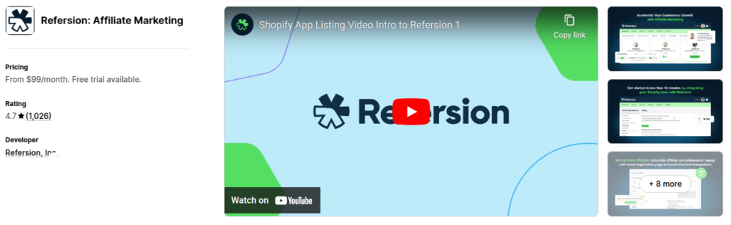 Refersion Shopify App