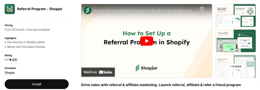 Shopjar Referral Program 