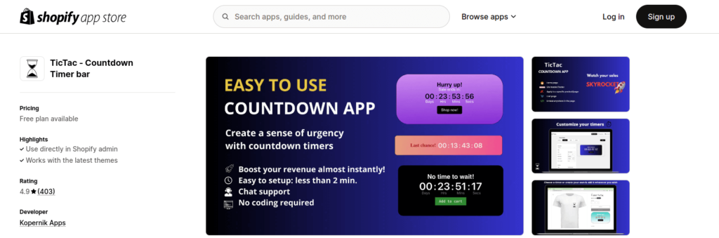 TicTac - Countdown Timer Bar