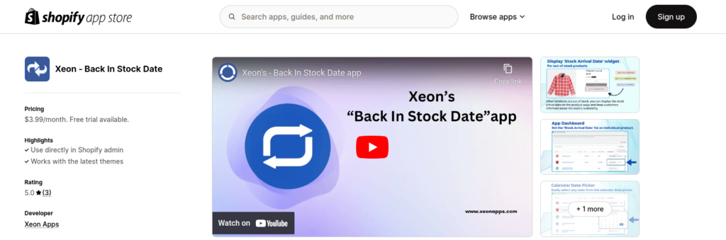 Xeon - Back In Stock Date