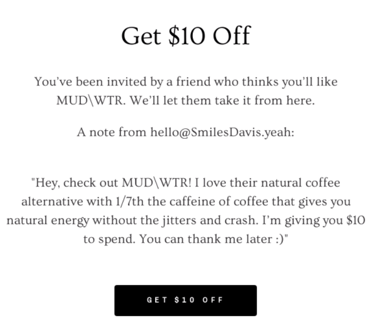 Personalized Referral Message 
